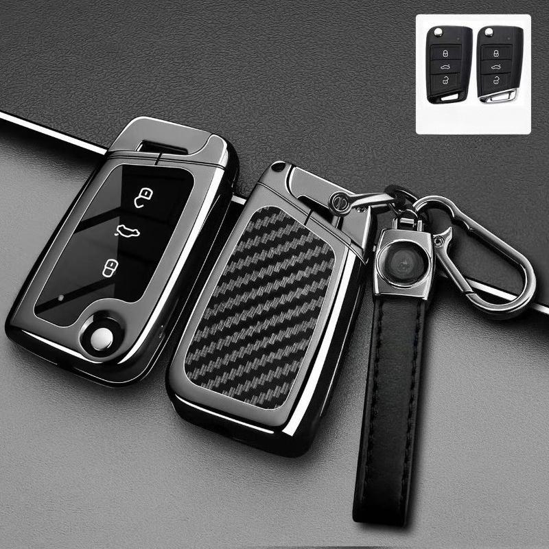 Premium Zinc Alloy Key Cover Case for Volkswagen ID.4/Tiguan L/TuZhong 06/Lamando L/Touareg Pro/Sagitar L (2026) - Key Fob Shell