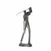 Golfer Statue with Golf Club Silver-Gray Sculpture Stylish for Desk