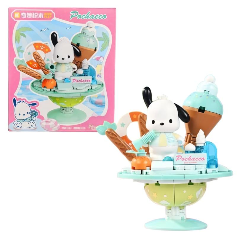 

Keeppley New Sanrio Summer Party Theme Building Blocks Toys Hello Kitty My Melody Kuromi Cinnamoroll Pochacco Assembly Model Toy Without Box