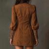 New Fashion Long-sleeved V-neck Sexy Dress Casual Women's Embroidery Dress