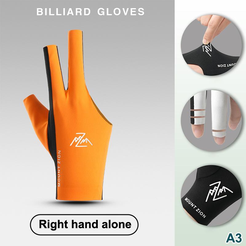Billiard Gloves With Fingerless Breathable Professional Pool Gloves Lightweight Three-Finger Gloves For Billiard Accessories