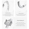 Modian 925 Sterling Silber klassischer Charme Smaragdschliff Zirkonia Fingerringe für Frauen hypoallergener Hochzeitsschmuck