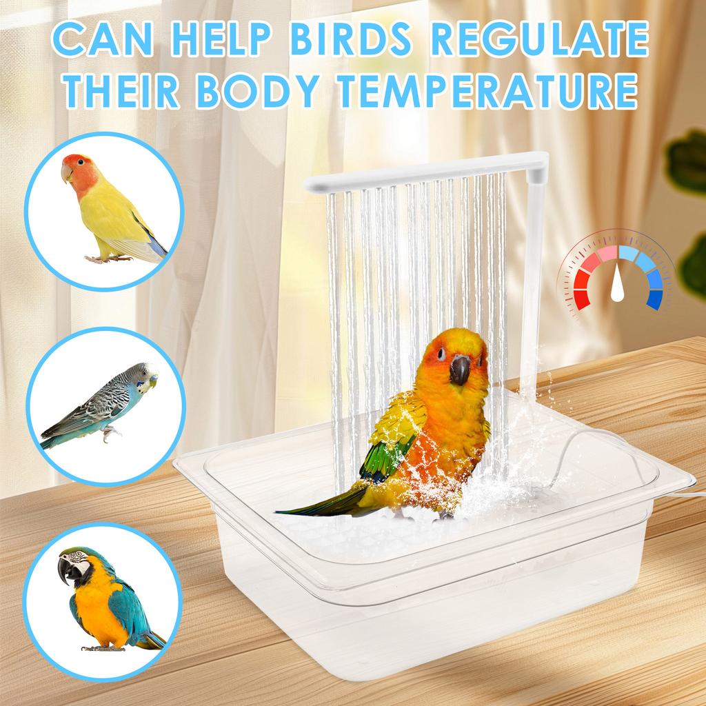 Kuş Banyosu Otomatik Küvet Kuşlar İçin Papağanlar Dolaşan Su Muhabbet Kuşu USB Elektrikli Küvet Duş Fıskiyesi Papağan malzemeleri