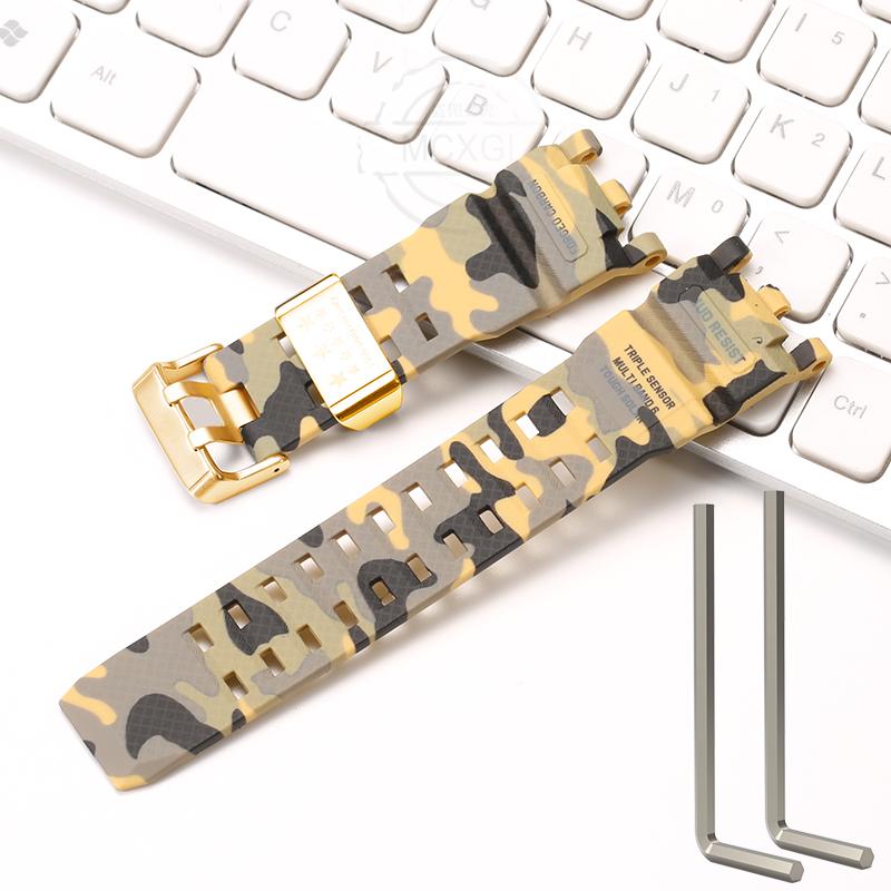 Resin Strap Suitable For Casio GWG-2000 GWG-2040 Men's TPU Sports Waterproof Watch Accessories Wristband Bracelet
