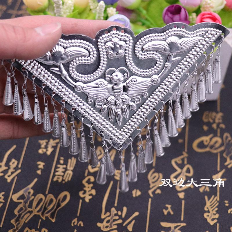 Miao Ethnic Silver Pendants & Handmade Hanfu Hairpin Accessories with Sesame Bells