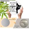 2D Flat Aluminium Bathroom Sign with Black Cat Pattern - Funny Decorative Sign & Plaque - Ideal for Bathroom Wall Decoration - Home Hanging Decor for