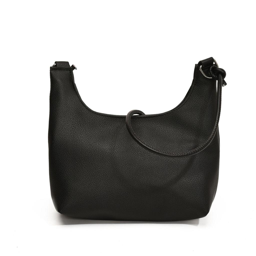 Fashion Pu Bucket Bag Texture Solid Color Shoulder Bag Retro Simple Messenger Bag Versatile Women'S Bag