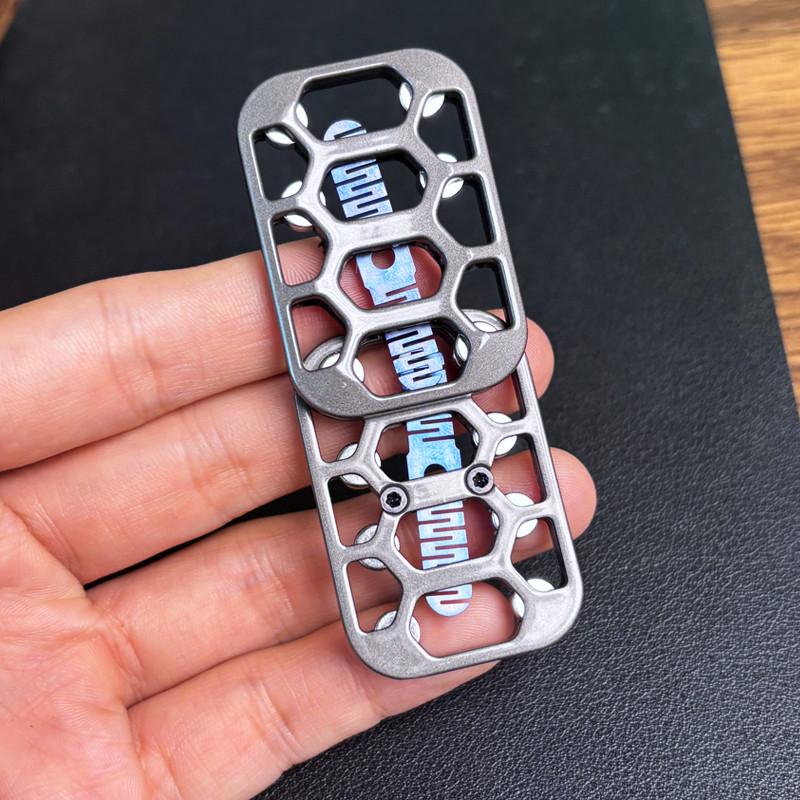 Fidget Magnetic Push Card Metal Infinite Position Mechanical Slider Haptic Coin EDC Sensory Stress Relief Toy Men Anti Anxiety