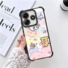 Kawaii Line Puppy Cute Soft Phone Case For Xiaomi Redmi Note 14 15 Pro Plus 13 12 11S 11T 5G 10 9S 9 Plating Anti-Fall Fundas