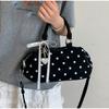 New Pillow-shaped Polka Dot Handbag Korean Cute Fashion Versatile Handbag Lightweight Crossbody Bag Women's Casual Commuter Bag