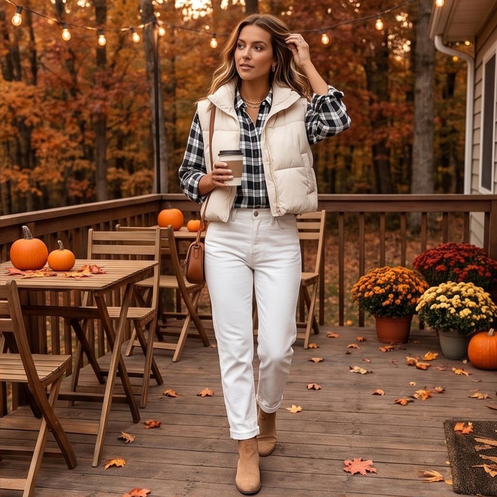 Women's checkered collar long-sleeved shirt with loose shoulder cut and versatile casual style