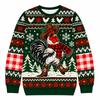 Funny Rooster Ugly Christmas Sweatshirt Men Women 3D Print Ugly Sweater Holiday Party Pullover Xmas Gift For Men Women Top New