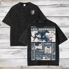 T-shirt Attack on Titan Anime Vintage Lavate Comode T-shirt Casual Larghe T-shirt da Uomo in Cotone