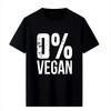 HOT SALE Zero Percent Vegan Funny BBQ Carnivore Meat Eater T-Shirt for Men Print Tops Tee Men Basic Tops Casual Oversize Tees
