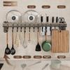 Wall Mounted Kitchen Organizer Hook Double Pole Kitchen Utensil Organizer  Home
