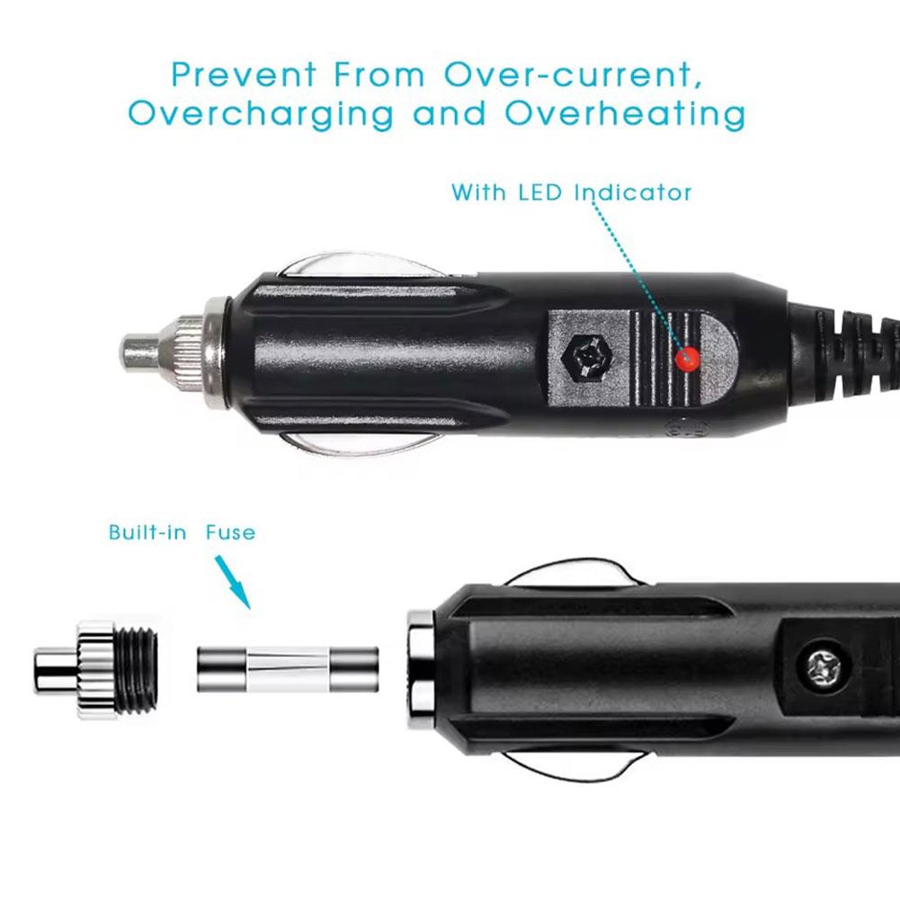 12 AWG Car Cigarette Lighter Plug Wire Cigarette Lighter Bullet Terminal Wire Cigarette Lighter Air Pump Extension Wire