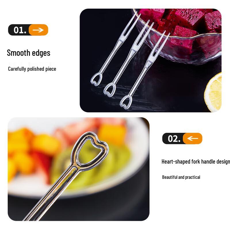 Youao Disposable Plastic Fruit Forks