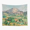 Nature Mountain Tree Tapestry Aesthetic Landscape Tapestry Green Woodland Scenery Wall Hanging for Bedroom Living Room Decor