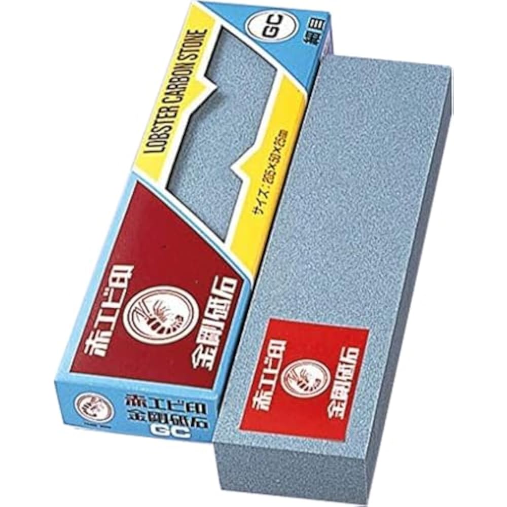 Нанива Гриндинг Индастри Красный Штамп Креветка Конго Точильный Камень, Квадратный GC, 1 Нож, Тонкий, HI-0130