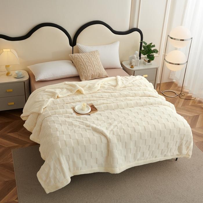 Chessboard Getafur Lamb Fleece Blanket Thickened Autumn and Winter Keeping Warm Sofa Blanket Can Be Used As A Bed Sheet