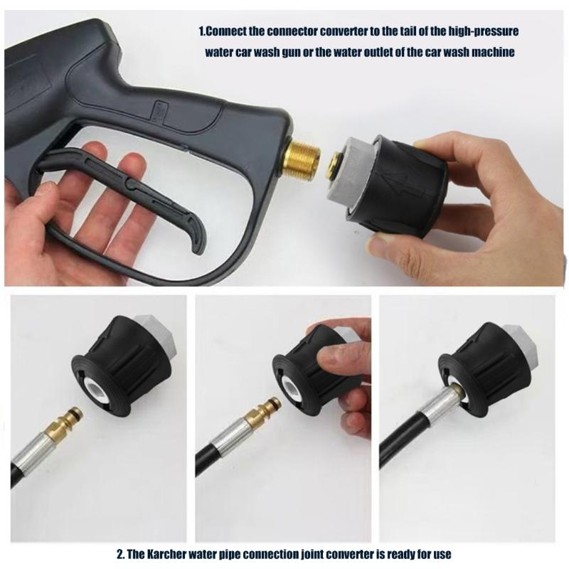 High Pressure Water Guns Quick Connection Brass Adapter Fitting Coupler Leakproof Design Compatible With Multiple Brands