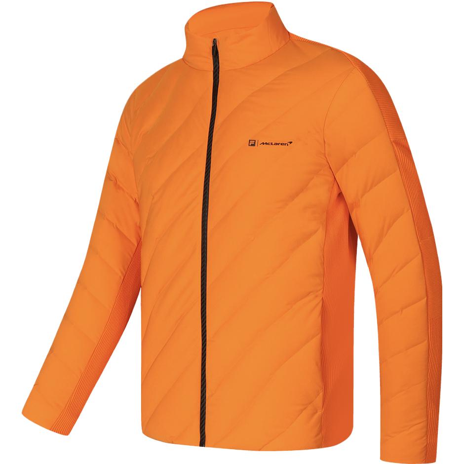 FILA Woven Spliced Golf Sports Stand Collar Warm Down Jacket Men Jacket Bright-Orange A11M345904F-OR