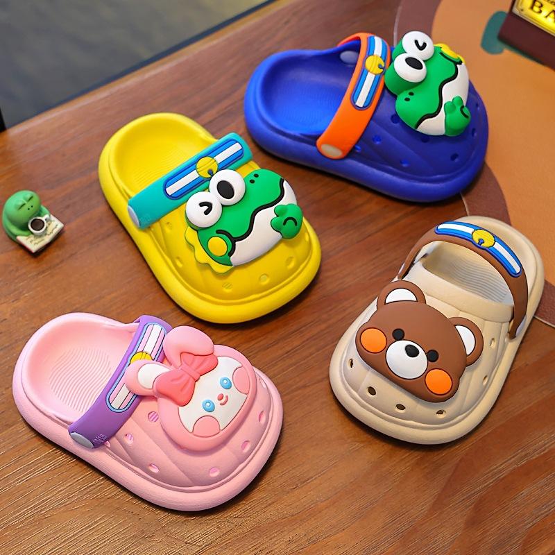 Baby Slippers Girls Hole Shoes Summer Children Indoor Bath Children Cool Slippers Foreign Style Outside Wear Beach Non-slip