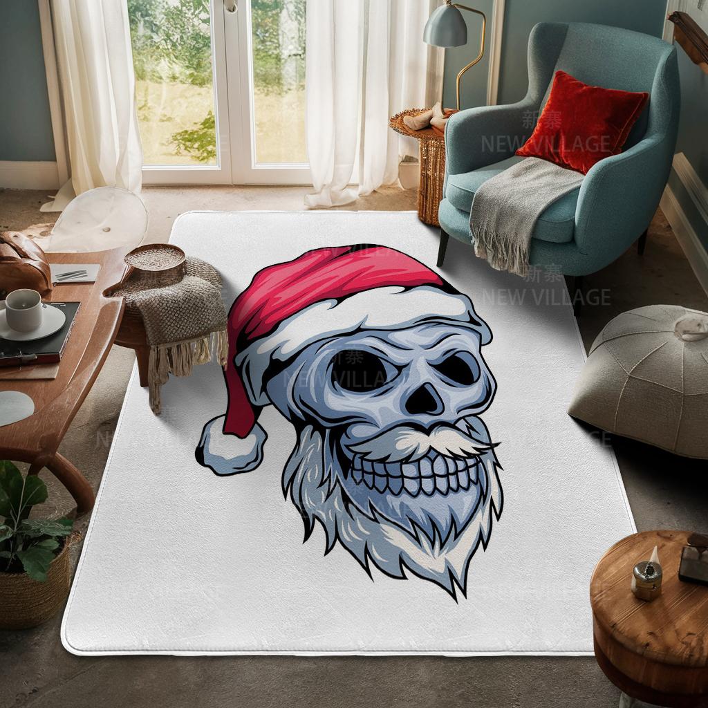 House Entrance Carpet Home Door Mat Living Room Bath Foot Bathroom Non-slip Water Absorption Rugs Bath Merry Christmas Winter