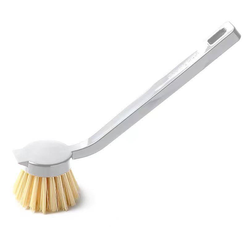 Japanese Long-Handled Non-Scratch Pot Brush for Stain and Oil Removal