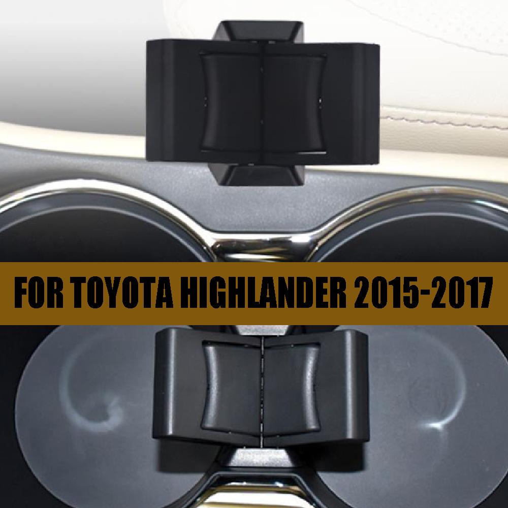 Wooeight 1x Car Center Console Water Cup Holder Drink Stand Ert Divider Board For Toyota Highlander 2000-2007 2009-