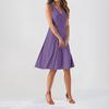 Chiffon Floral Sleeveless V-Neck Waist Dress