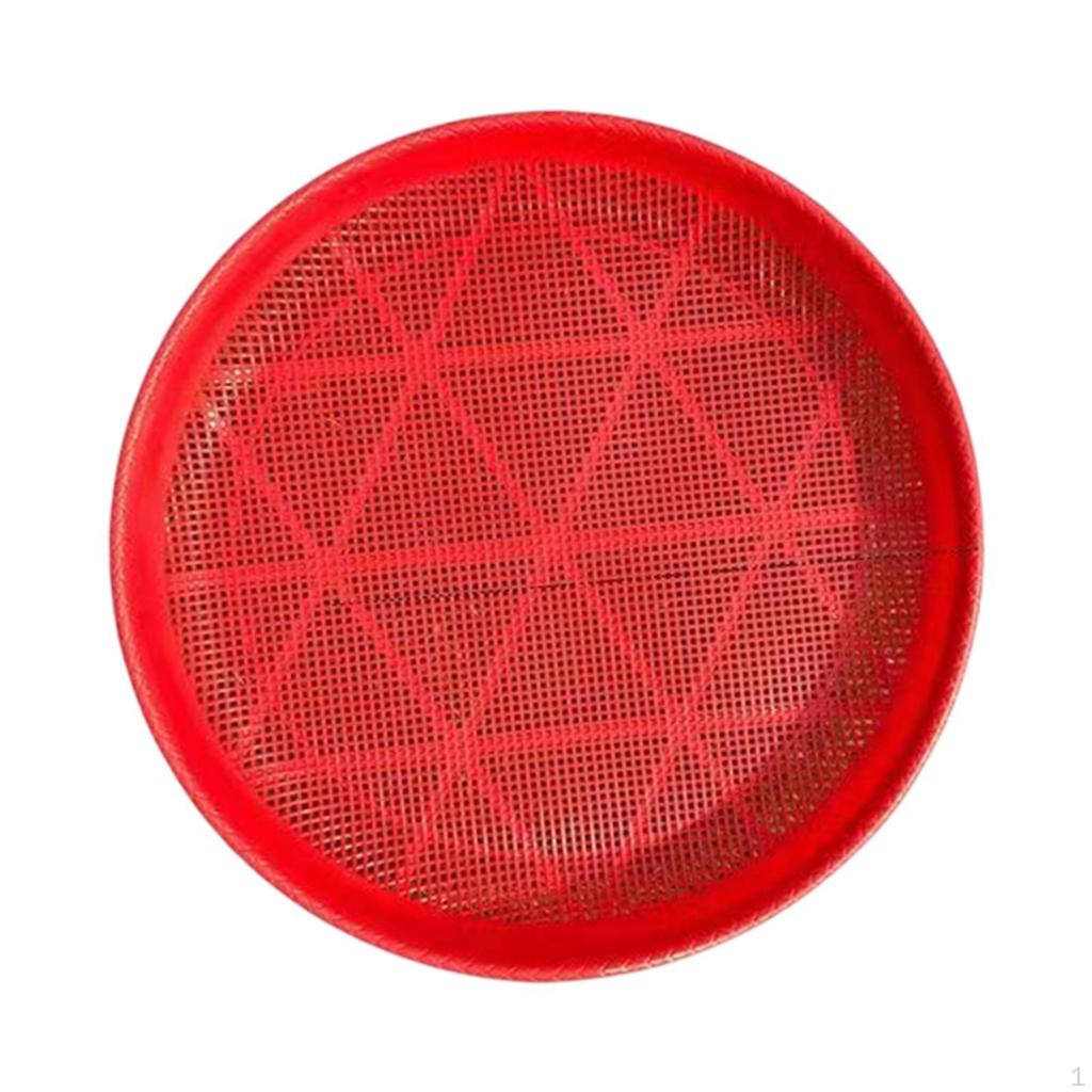 Bandeja de Limpeza de Frutas Redonda Escorredor de Malha Organizador de Alimentos para Cozinha