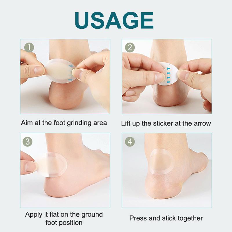 24Pcs Adhesive Hydrocolloid Gel Blister Plaster Heel Anti-Wearing Heel Sticker Pedicure Patch Plaster Foot Care Tools