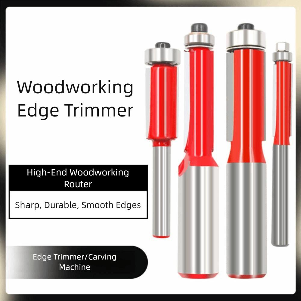 6mm Shank Carbide Router Bit Double Edge Carving Cutter Multi-Size Flush Trim Router Bit  Detailing