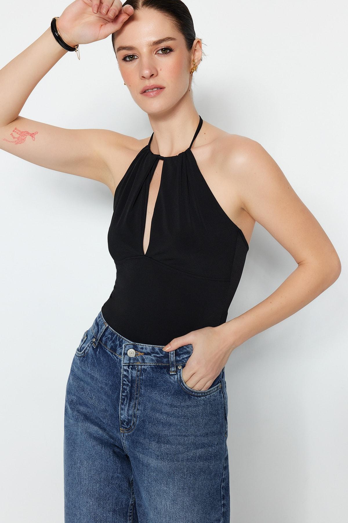 

Боди - Черный - Классический крой