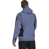 Adidas Color-Block Letter Print Windproof Waterproof Hooded Jacket Men Outerwear Blue GQ3705