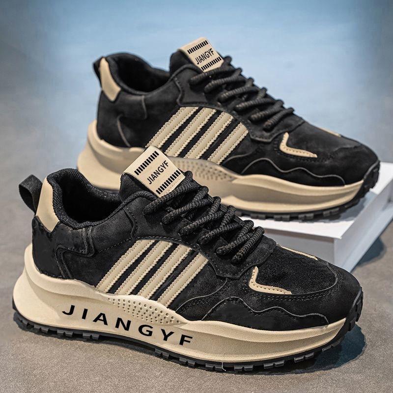 

2025 New Men s Shoes Four Seasons Versatile Fashion Thick Bottom Lightweight and Comfortable Dad Shoes Casual Sports Running Trendy Shoes 39