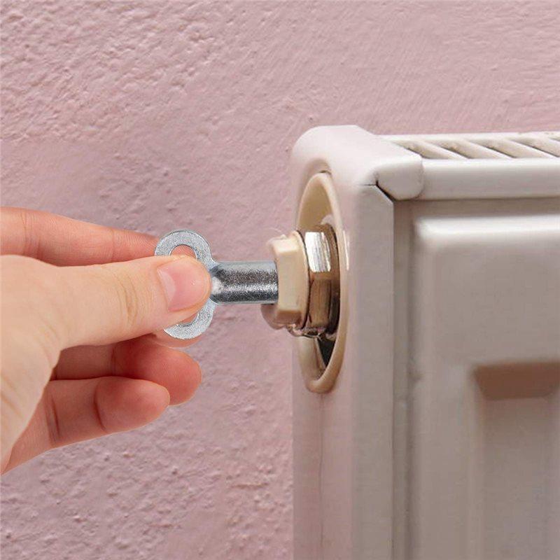 Feb.Radiator Accessories Vent Valve Radiator Exhaust Valve Key Switch Four Corners Deflation Valve Wrench Small Key 9Pcs