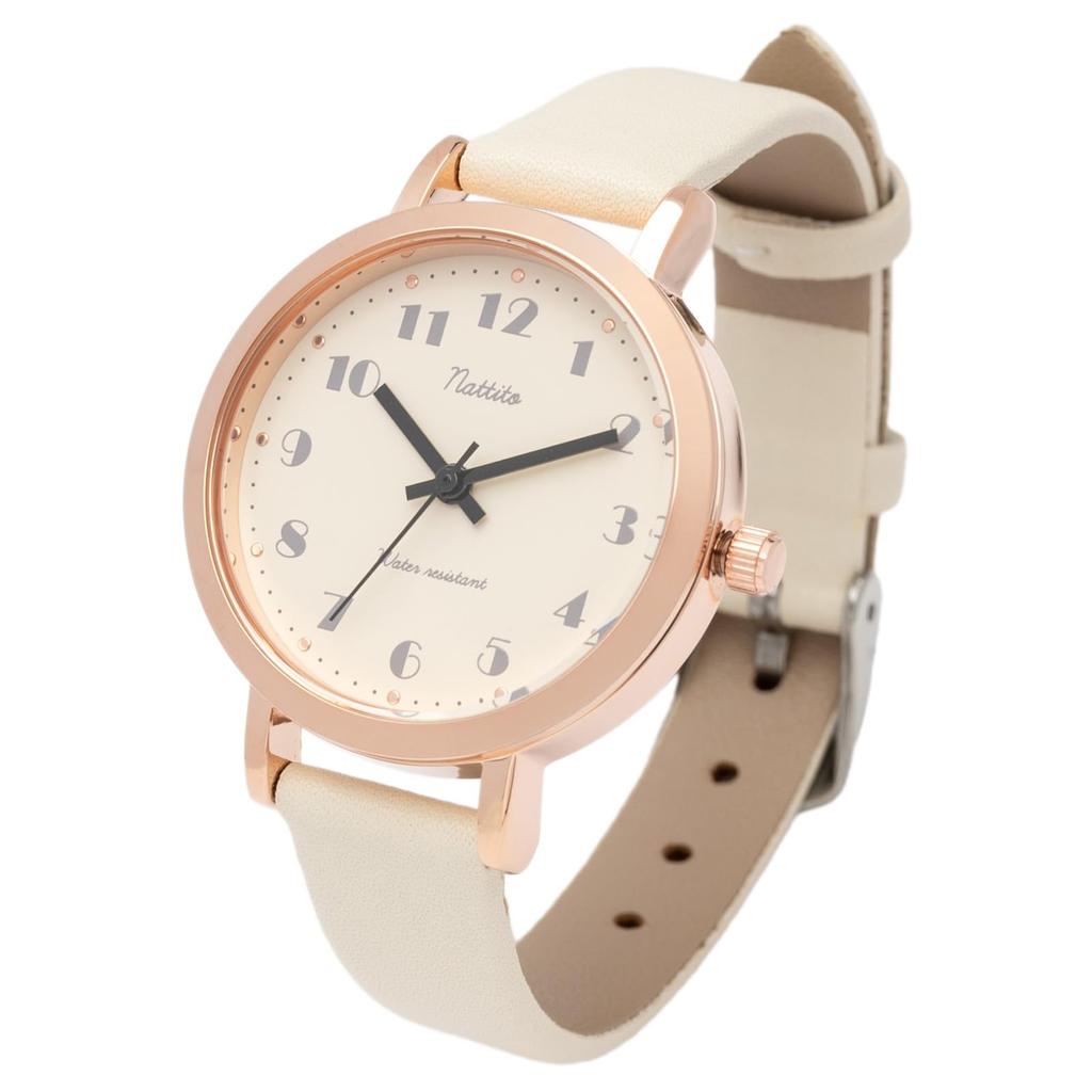 Fieldwork Analog Watch with Leather Waterproof Leather 10 ATM Water WP Cape Women's Strap, Strap, Resistance, White, ST302-1