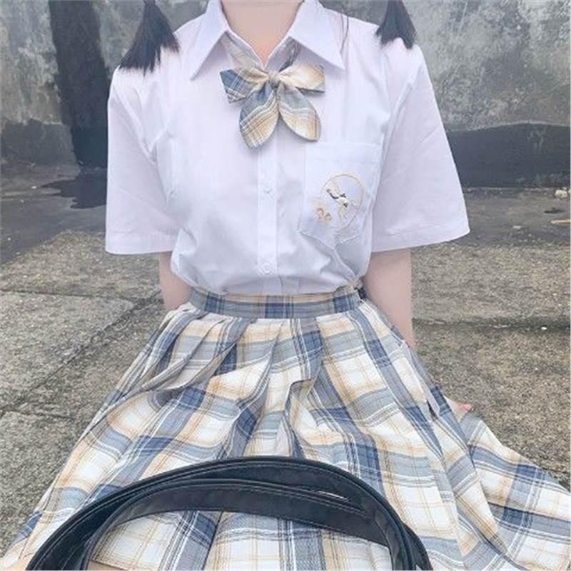 

Унисекс белая рубашка Xun Yue - Длинный/короткий рукав, Школьная форма весна/лето/осень S