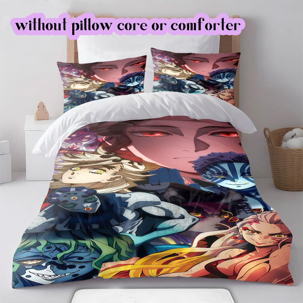 Demon Slayer Nezuko Tanjiro Duvet Cover Bedding Set 3pcs Cartoon Print Children's Gift Extra Large Size Various Sizes New