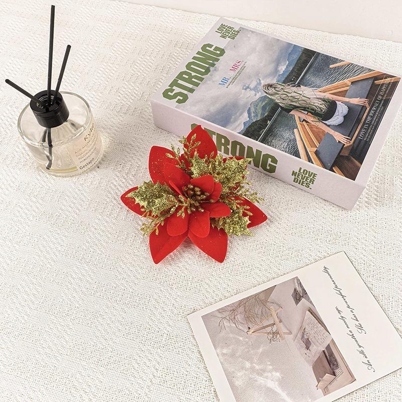 Red Christmas Flower Pendant - Festive Hanging Ornament