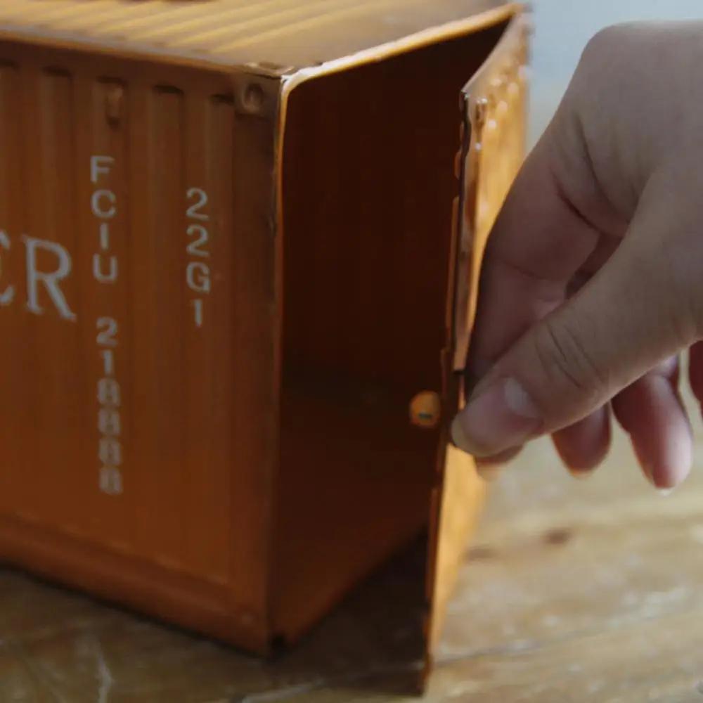Retro Kreatives Containerdesign Eisen Taschentuchbox Zuhause Auto Serviettenpapierbehälter Metall Papierhandtuch Aufbewahrungskoffer Heimdeko