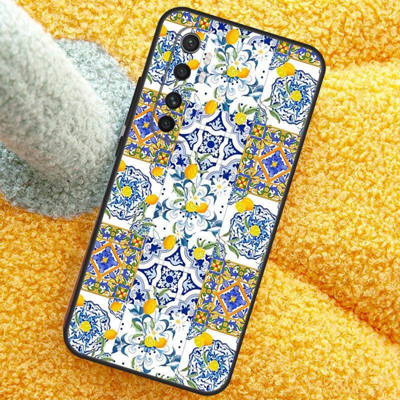 Mittelmeer-Zitronen-Hülle für Xiaomi 13T 14T 15T 14 15 Ultra 17 Pro Max Hülle für POCO F8 F7 X7 Pro F5 F6 X5 X6