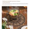Boho Mandala Round Placemats Heat-Resistant Linen-Cotton Table Mats Washable Non-Slip Dining Decor