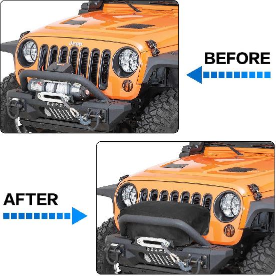 Goabroa Badlands Winch Cover, Heavy Duty 600D Oxford Winch Cover 12000 lb Waterproof (21.5" x 9.5" x 7.5"), Outdoor Winch Accessories