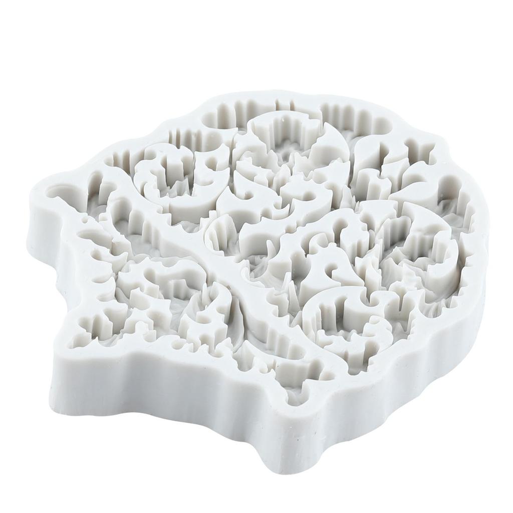 Baroque Style Silicone Mold Curlicues Scroll Lace Fondant Molds Cake Decorating Tools Theme Cake Dessert Decorated Chocolate Candy Mold