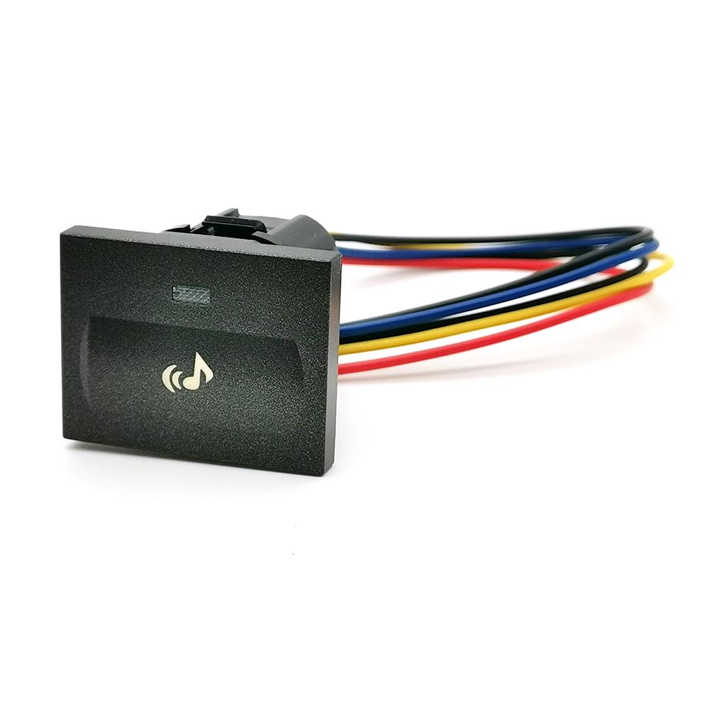 1PC Black Car LED Radar Front Rear Fog Light Power On Off Switch Button With Connect wire for Ford Focus 2 Mk2 2009 2010 2011