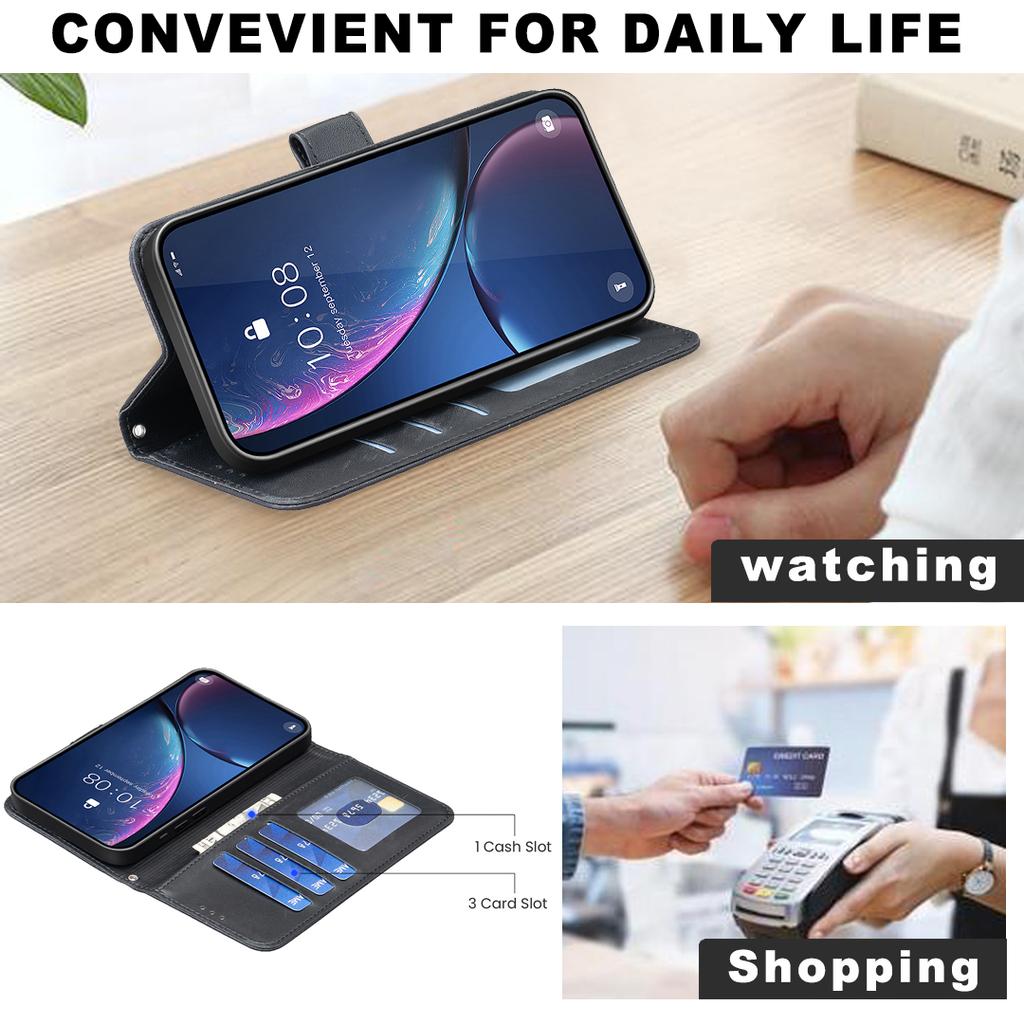 For Samsung Galaxy S25 Edge Case Clover Pattern Wallet Stand View Leather Phone Cover