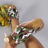 Fashion Fashion Camouflage Platform Slippers for Women Summer 2025 Comfortable Wedge Sandals Woman Lightweight Non Slip Beach Slides 43